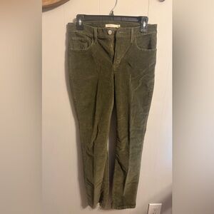 Levi's Olive Green Corduroy Straight Leg Jeans